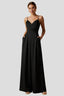 Women's Wedding Guest V-Neck Wide Leg Jumpsuit With Side Pockets