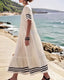 Women's Classic Beige Short Sleeve Maxi Dress