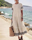 Women's Classic Beige Short Sleeve Maxi Dress