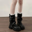 Women’s Biker Buckle Chunky Boots