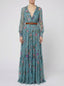 Women's Boho Floral Long Sleeve Maxi Dress