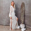 Women's Boho V-Neck Long Sleeve Maxi Dress