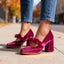 Women's Bow Strap Platform Mary Jane Heels