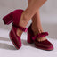 Women's Bow Strap Platform Mary Jane Heels