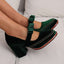 Women's Bow Strap Platform Mary Jane Heels