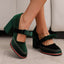 Women's Bow Strap Platform Mary Jane Heels