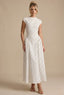 Women's Bridal Shower Polka Dot High Neck Full Skirt Maxi Dress