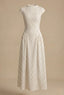 Women's Bridal Shower Polka Dot High Neck Full Skirt Maxi Dress
