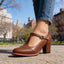 Women's Brogue T-Strap Mary Jane Heels