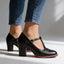 Women's Brogue T-Strap Mary Jane Heels