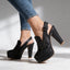Women's Buckle Detail Platform Block Heel Slingback Sandals