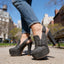 Women's Buckle Detail Platform Block Heel Slingback Sandals