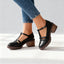 Women's Buckle T-Strap Lug Sole Mary Jane Heels