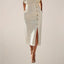 Women's Button Detail and Side Slit Midi Dress
