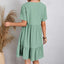 Women's V-Neck Ruffle Hem Summer Dress