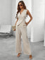 Women's Casual Button Vest Two-Piece Pants Set