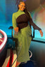 Women’s Chic Colorblock Turtle Neck Maxi Dress