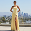 Women's Scarf Neck Side Slit Dress