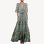Women's Elegant V-Neck Maxi Wrap Dress