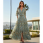 Women's Elegant V-Neck Maxi Wrap Dress