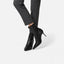 Women's Black Pointed-Toe Stiletto Ankle Boots