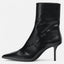 Women's Black Pointed-Toe Stiletto Ankle Boots