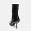 Women's Black Pointed-Toe Stiletto Ankle Boots