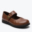 Women's Classic Round-Toe  with Button Mary Jane Strap Flat Shoes