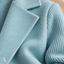 Women's Double-Breasted with Notch Lapels and Ribbed Sleeves Blazer