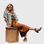 Women's Double Buckle Stacked Heel Sandals