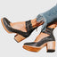 Women's Double Buckle Stacked Heel Sandals