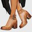 Women's Double Buckle Stacked Heel Sandals