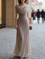 Women's Draped Neck Ruched Maxi Dress