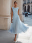 Women's Draped Neck Sleeveless Low Back Wedding Guest Midi Dress