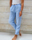 Women's Drawstring Elastic Waist Straight Leg Casual Pants