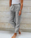 Women's Drawstring Elastic Waist Straight Leg Casual Pants