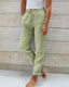 Women's Drawstring Elastic Waist Straight Leg Casual Pants