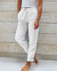 Women's Drawstring Elastic Waist Straight Leg Casual Pants