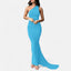 Women's Chic Backless Scarf Tie Evening Dress
