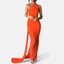 Women's Chic Backless Scarf Tie Evening Dress