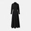 Women’s Elegant Belted Button-Down Midi Shirt Dress