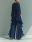 Women's Elegant Cape Sleeve Two-Piece Set