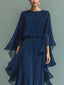 Women's Elegant Cape Sleeve Two-Piece Set