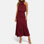 Women’s Elegant Mock Neck Sleeveless Maxi Dress