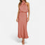 Women’s Elegant Mock Neck Sleeveless Maxi Dress