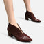 Women’s Elegant Pointed Toe V-Cut Ankle Boots