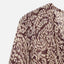 Women's Chic Brown Print V-Neck Midi Dress