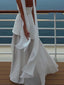 Women’s Elegant Scarf Neck Strapless High-Slit Dress