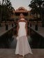 Women’s Elegant Scarf Neck Strapless High-Slit Dress