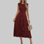 Women's Chic Sleeveless Twisted Front Midi Dress